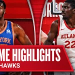 This emage showing a Atlanta Hawks vs Knicks Match Player Stats