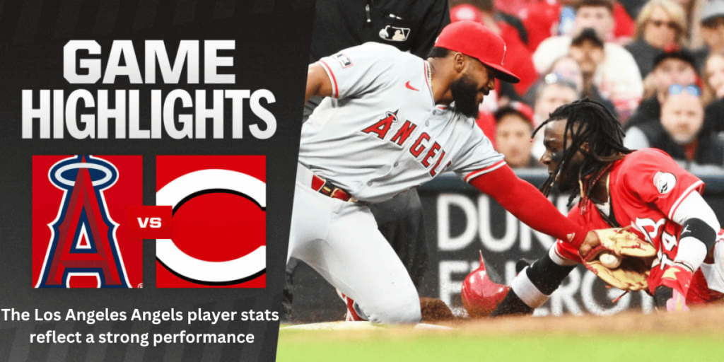 This emage showing a Los Angeles Angels vs Cincinnati Reds Match Player Stats reflect a strong performance