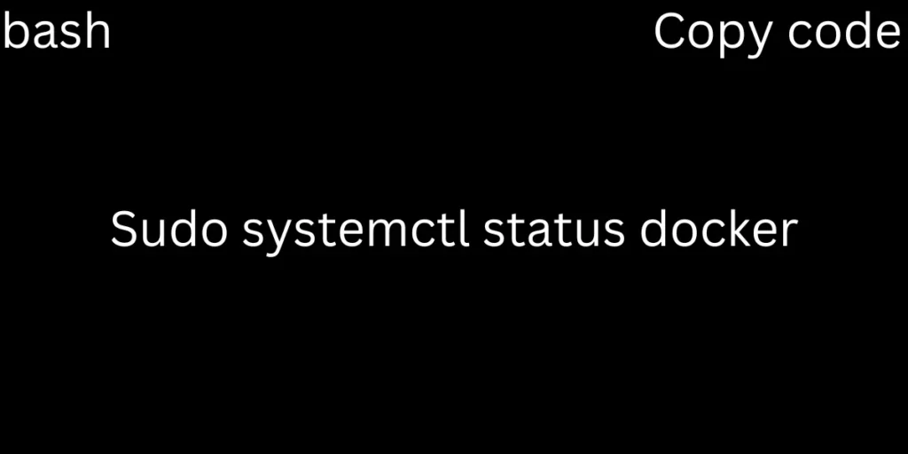 This emage showing a sudo systemctl status docker
