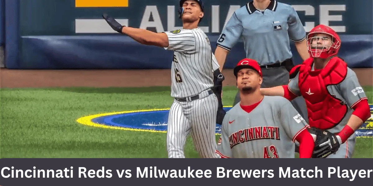 This emage showing a Cincinnati Reds vs Milwaukee Brewers Match Player